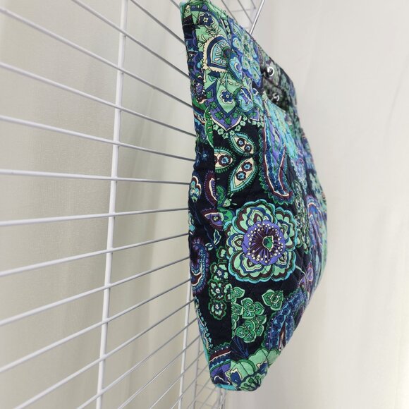 Vera Bradley Blue Rhapsody Quilted Holiday Tote handbag with 14.5" Strap - Picture 5 of 12